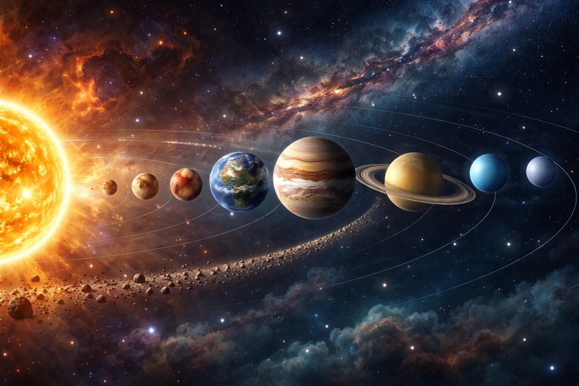 Solar System scene